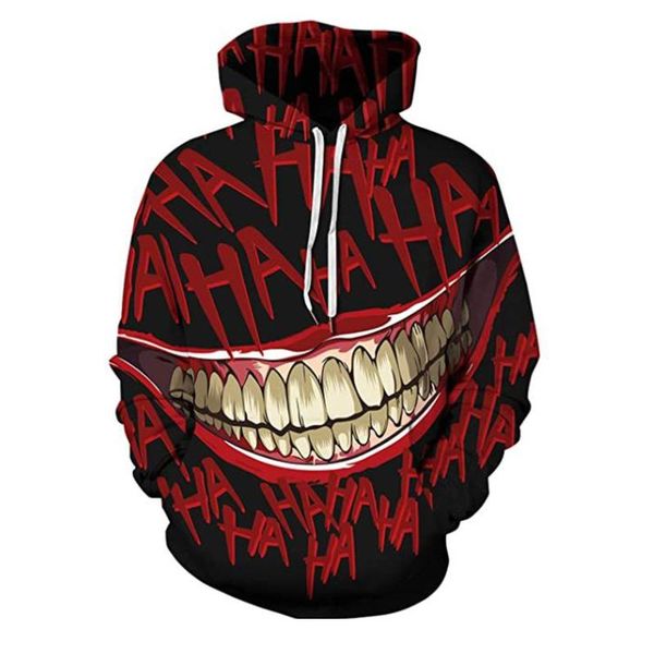 men's hoodies & sweatshirts femskis european and american fashion autumn winter 3d printing scary clown hoodie sweatshirt halloween s-, Black
men's hoodies & sweatshirts femskis european and american fashion autumn winter 3d printing scary clown hoodie sweatshirt halloween s-, Black