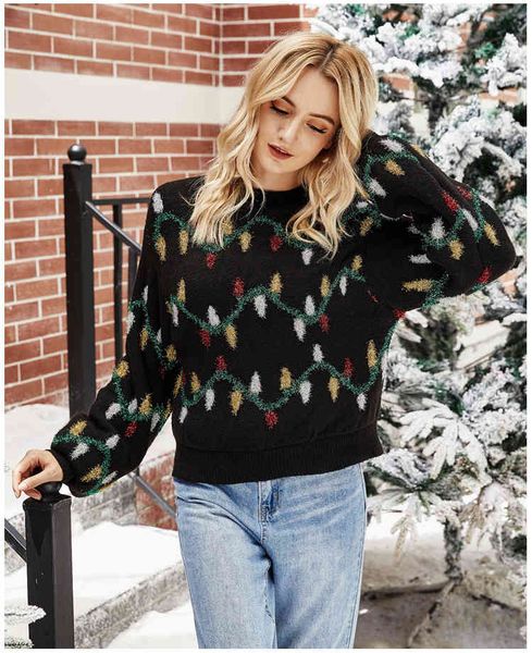 women's sweaters christmas ugly jumper knitwear decoration bling striped women and pullovers black slim winter krc2, White;black
women's sweaters christmas ugly jumper knitwear decoration bling striped women and pullovers black slim winter krc2, White;black