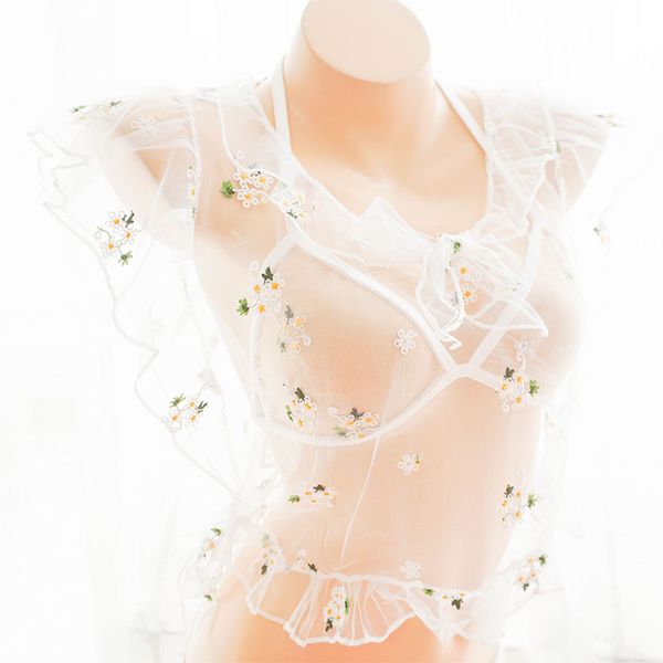 ojbk cute underwear mesh flower daisy embroidery idyllic woman vest bra and panty 3pcs sleepwear kawaii lingerie set, Black;white
ojbk cute underwear mesh flower daisy embroidery idyllic woman vest bra and panty 3pcs sleepwear kawaii lingerie set, Black;white