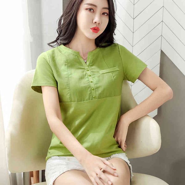 women's t-shirt shintimes button t women fashion v-neck summer woman clothes female tshirt short sleeve tee femme e035, White
women's t-shirt shintimes button t women fashion v-neck summer woman clothes female tshirt short sleeve tee femme e035, White