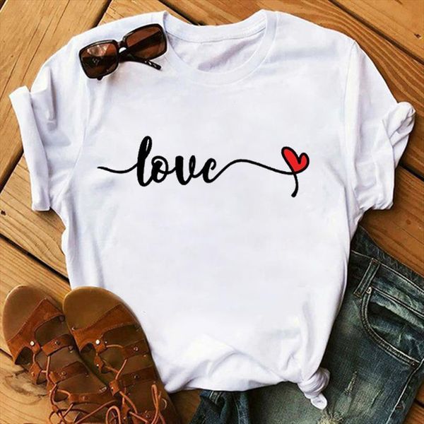 love heart and women men t shirt casual cartoon printed femme plus size tees streetwear white o neck tshirts, White;black
love heart and women men t shirt casual cartoon printed femme plus size tees streetwear white o neck tshirts, White;black