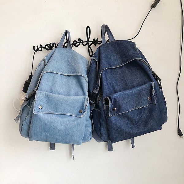 backpack teenager classical denim female student vintage jeans casual school book laphigh street preppy style knapsack bag
backpack teenager classical denim female student vintage jeans casual school book laphigh street preppy style knapsack bag