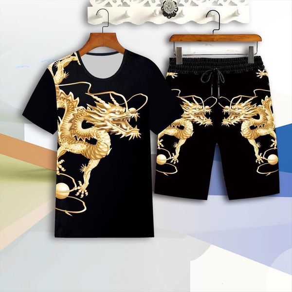 chinese golden dragon printed mens tracksuit t shirt shorts two piece set summer men casual o neck tees cool fashion, Gray
chinese golden dragon printed mens tracksuit t shirt shorts two piece set summer men casual o neck tees cool fashion, Gray