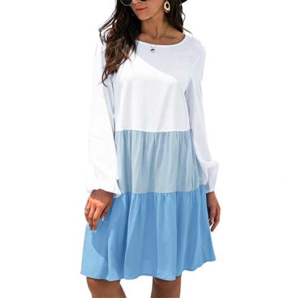 casual dresses women dress contrast color patchwork sundress long sleeve round neck ruffles loose summer ladies, Black;gray
casual dresses women dress contrast color patchwork sundress long sleeve round neck ruffles loose summer ladies, Black;gray