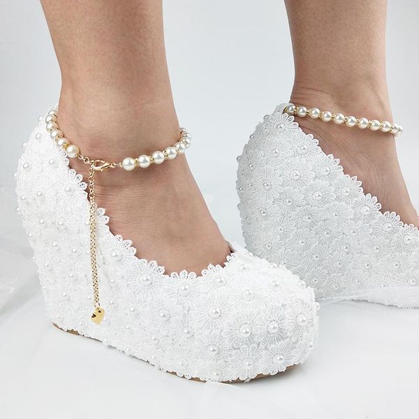 dress shoes baoyafang pearl ankle strap white wedding high heels platform wedges flower woman pumps buckle round toe, Black
dress shoes baoyafang pearl ankle strap white wedding high heels platform wedges flower woman pumps buckle round toe, Black