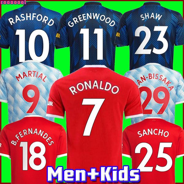 21 22 ronaldo sancho home man soccer jerseys utd bruno fernandes martial r.varane pogba rashford football shirt 2021 2022 men+ kids kit shir, Black;yellow
21 22 ronaldo sancho home man soccer jerseys utd bruno fernandes martial r.varane pogba rashford football shirt 2021 2022 men+ kids kit shir, Black;yellow