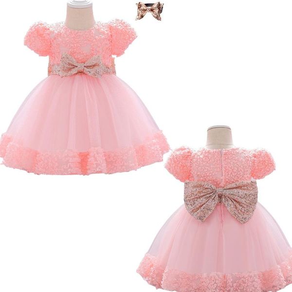 girl's dresses 2021 baby dress girl princess born first year birthday christened sequins bow wedding party gown infant clothes, Red;yellow
girl's dresses 2021 baby dress girl princess born first year birthday christened sequins bow wedding party gown infant clothes, Red;yellow