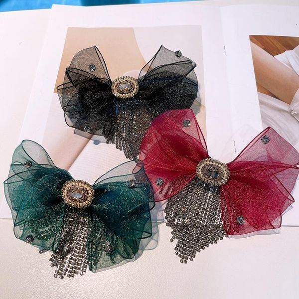 hair accessories organza retro snap clip for women fairy rhinestone tassel bow hairpin korean crystal chain jewelry
hair accessories organza retro snap clip for women fairy rhinestone tassel bow hairpin korean crystal chain jewelry