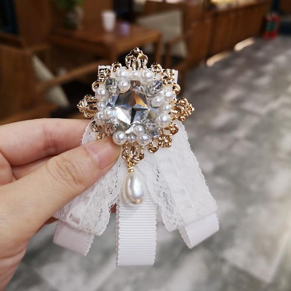 pins, brooches korean fabric bow tie brooch pin lace bowknot cravat crystal women's shirt collar pins fashion jewelry clothing accessor, Gray
pins, brooches korean fabric bow tie brooch pin lace bowknot cravat crystal women's shirt collar pins fashion jewelry clothing accessor, Gray