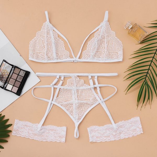 underwear three-point bikini lace pajama set perspective thong two-piece, Black;white
underwear three-point bikini lace pajama set perspective thong two-piece, Black;white