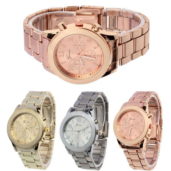 wristwatches 2021 geneva ladies watch stainless steel quartz wrist womens rose gold watches clock, Slivery;brown
wristwatches 2021 geneva ladies watch stainless steel quartz wrist womens rose gold watches clock, Slivery;brown