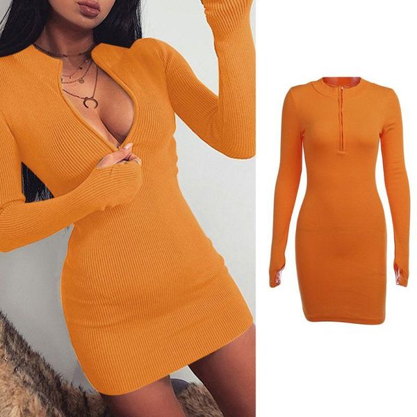 women long sleeve ribbed knit bodycon mini dress half zip front v-neck clubwear mxma casual dresses, Black;gray
women long sleeve ribbed knit bodycon mini dress half zip front v-neck clubwear mxma casual dresses, Black;gray