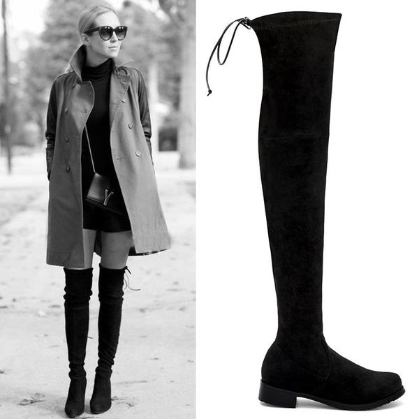 boots chunky heel lace up thigh high sock over the knee women botas mujer winter shoes female elastic les bottes pour femme 2021, Black
boots chunky heel lace up thigh high sock over the knee women botas mujer winter shoes female elastic les bottes pour femme 2021, Black