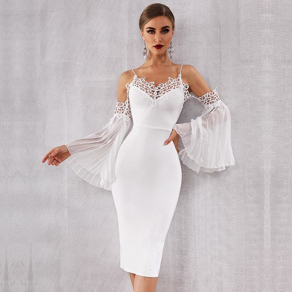 casual dresses hight quality autumn spaghetti straps white flare sleeves mid bodycon rayon bandage dress vintage elegant club, Black;gray
casual dresses hight quality autumn spaghetti straps white flare sleeves mid bodycon rayon bandage dress vintage elegant club, Black;gray
