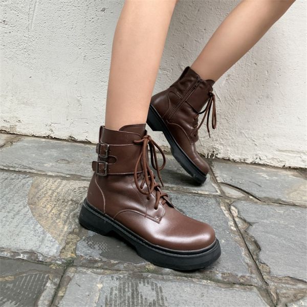 winter women boots with side zipper lace up buckle flat heel genuine leather boots round toe platform shoes item no.m0009 210507, Black
winter women boots with side zipper lace up buckle flat heel genuine leather boots round toe platform shoes item no.m0009 210507, Black