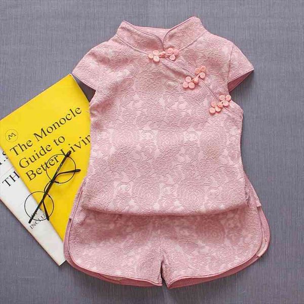 summer baby girls short sleeve soild full lace shorts 2pcs cheongsam suit children princess outfits, White
summer baby girls short sleeve soild full lace shorts 2pcs cheongsam suit children princess outfits, White