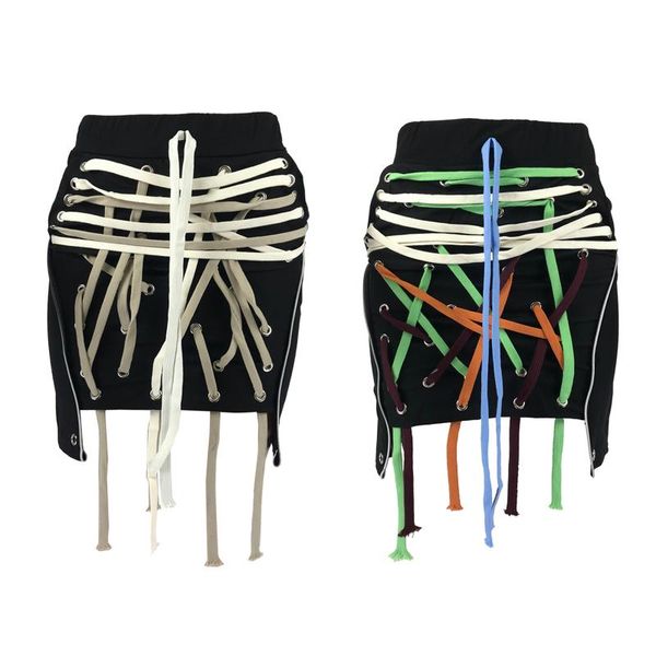 skirts women slimming short skirt high elastic waist irregular bandage decoration mini dress for summer wear, Black
skirts women slimming short skirt high elastic waist irregular bandage decoration mini dress for summer wear, Black