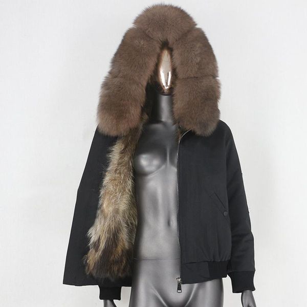 women's fur & faux cxfs 2021 waterproof bomber parka real coat natural collar hood winter jacket women outerwear removable warm, Black
women's fur & faux cxfs 2021 waterproof bomber parka real coat natural collar hood winter jacket women outerwear removable warm, Black