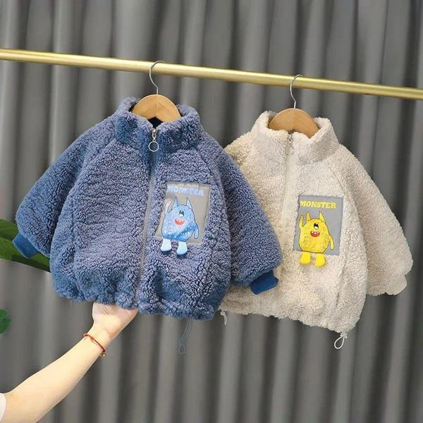 down coat children's jacket autumn winter clothes plus velvet thickening baby lamb wool boys girls cotton-padded parkas, Blue;gray
down coat children's jacket autumn winter clothes plus velvet thickening baby lamb wool boys girls cotton-padded parkas, Blue;gray