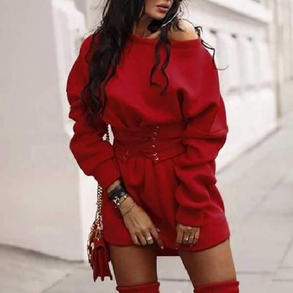 casual dresses dress female fashion women's solid o-neck long sleeve fleece thick dress+waistband belt bandage winter streetwear vestid, Black;gray
casual dresses dress female fashion women's solid o-neck long sleeve fleece thick dress+waistband belt bandage winter streetwear vestid, Black;gray