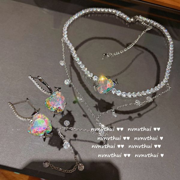 strands strings bright luminous peach heart necklace plated 18k gold eight arrow colorful zircon love planet earrings, Black
strands strings bright luminous peach heart necklace plated 18k gold eight arrow colorful zircon love planet earrings, Black