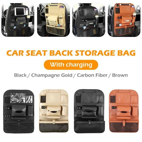 car organizer seat back 4 usb charging ports leather storage bag hanging pocket phone holder sundries
car organizer seat back 4 usb charging ports leather storage bag hanging pocket phone holder sundries