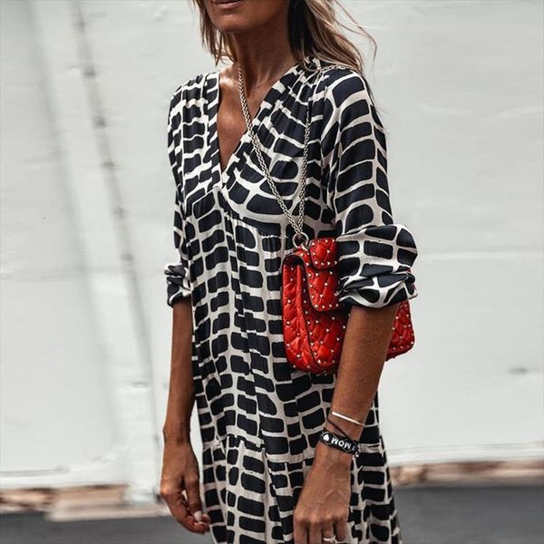 loose oversized chiffon casual chic women dress print long maxi v neck sleeve korean vestido mujer, Black;gray
loose oversized chiffon casual chic women dress print long maxi v neck sleeve korean vestido mujer, Black;gray