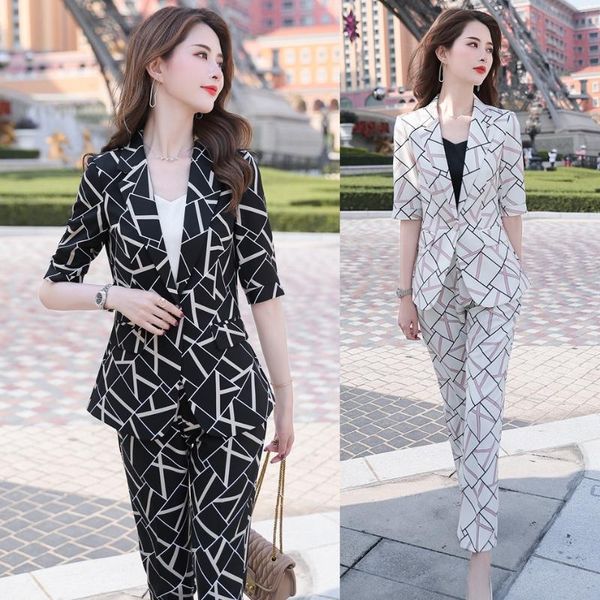 women's suits & blazers fashion casual ladies print blazer for women business with pant and jackets sets pantsuits work wear clothes, White;black
women's suits & blazers fashion casual ladies print blazer for women business with pant and jackets sets pantsuits work wear clothes, White;black
