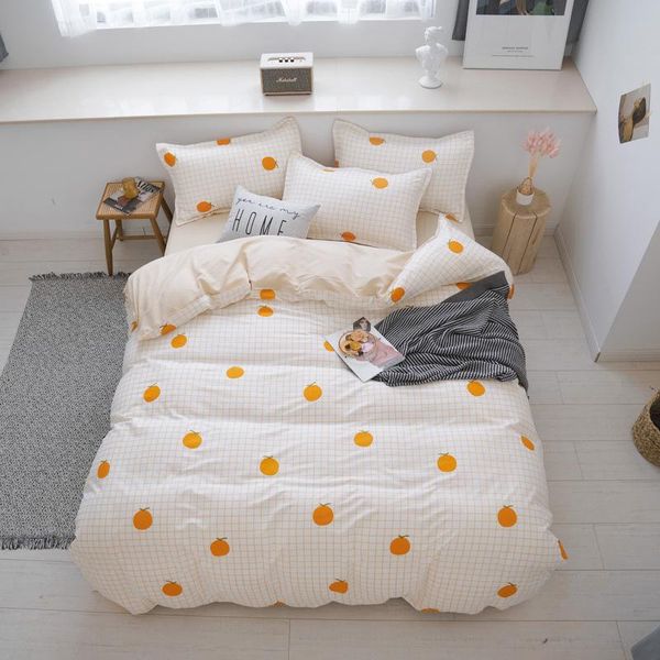 bedding sets check yellow duvet cover 4pcs orange tangerine fruit pattern set for teens boys girls pillowcases simple design sheet
bedding sets check yellow duvet cover 4pcs orange tangerine fruit pattern set for teens boys girls pillowcases simple design sheet