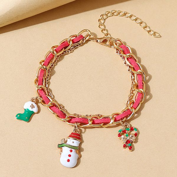 5 pcs / lot new design charm bracelets fashion christmas series small fresh and sweet wild creative snow doll boot bracelet gift for women g, Golden;silver
5 pcs / lot new design charm bracelets fashion christmas series small fresh and sweet wild creative snow doll boot bracelet gift for women g, Golden;silver