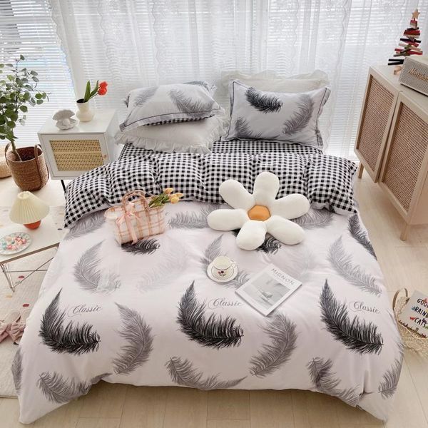 bedding sets premium feather printed duvet cover with zipper soft 100%cotton set 4pcs twin full double bed sheet pillowcases
bedding sets premium feather printed duvet cover with zipper soft 100%cotton set 4pcs twin full double bed sheet pillowcases