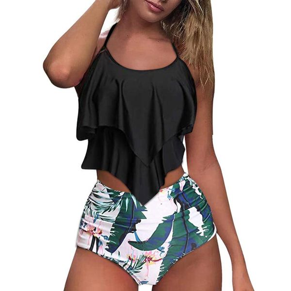 women's swimwear sale high breast contrast gradient split bikini set one piece swimsuit burkini mujer bikinis 2021, White;black
women's swimwear sale high breast contrast gradient split bikini set one piece swimsuit burkini mujer bikinis 2021, White;black