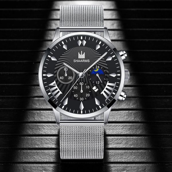 wristwatches watch men stainless steel diamond men's quartz clock analog display wrist watches (small dial no work b3683, Slivery;brown
wristwatches watch men stainless steel diamond men's quartz clock analog display wrist watches (small dial no work b3683, Slivery;brown