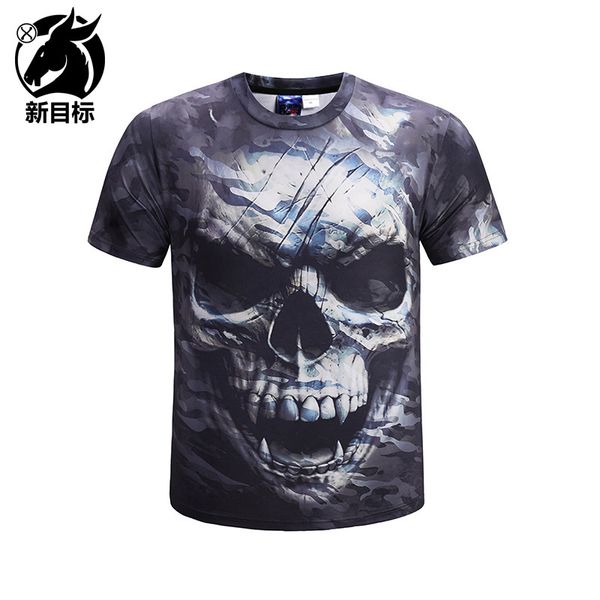 chao brand summer skeleton 3d printing t-shirt short sleeve culture shirt large casual top, White;black
chao brand summer skeleton 3d printing t-shirt short sleeve culture shirt large casual top, White;black