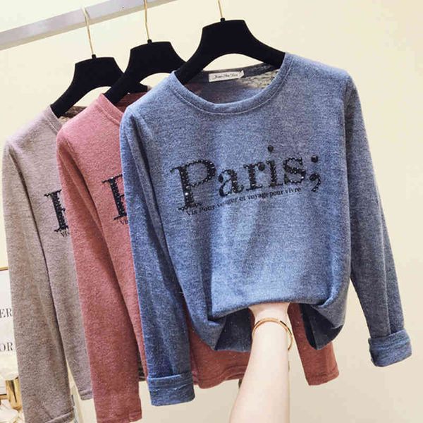 women's sweaters female t-shirt gkfnmt harajuku, korean style shirt, long sleeve casual, diamond phrase, thin, round collar, sexy, autu, White;black
women's sweaters female t-shirt gkfnmt harajuku, korean style shirt, long sleeve casual, diamond phrase, thin, round collar, sexy, autu, White;black