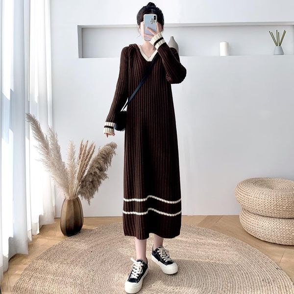 maternity dresses 9830# winter thick warm knitted long sweaters with hooded loose dress clothes for pregnant women casual pregnancy, White
maternity dresses 9830# winter thick warm knitted long sweaters with hooded loose dress clothes for pregnant women casual pregnancy, White