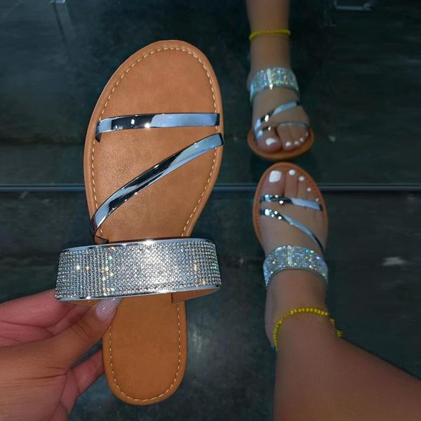 sandals summer rhinestone flat flip flops women's shoes bohemian style crystal footwear non-slip beach slaps women, Black
sandals summer rhinestone flat flip flops women's shoes bohemian style crystal footwear non-slip beach slaps women, Black