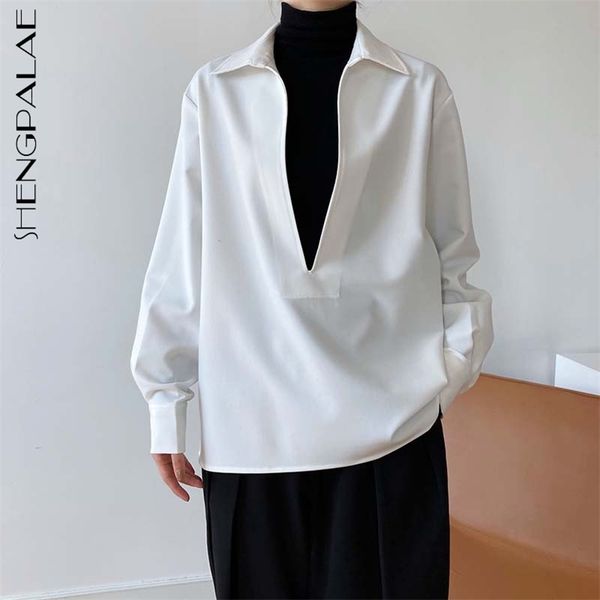 women white elegant black spliced big size t-shirt v-neck long sleeve fashion tide spring autumn 1dd5602 210427
women white elegant black spliced big size t-shirt v-neck long sleeve fashion tide spring autumn 1dd5602 210427