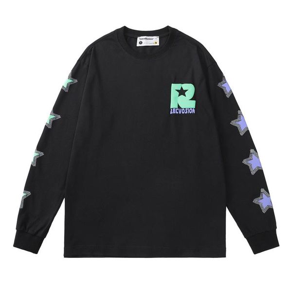 men's t-shirts eukaaru star printed long sleeve hip hop oversize t shirt women streetwear loose pullover couple dress, White;black
men's t-shirts eukaaru star printed long sleeve hip hop oversize t shirt women streetwear loose pullover couple dress, White;black