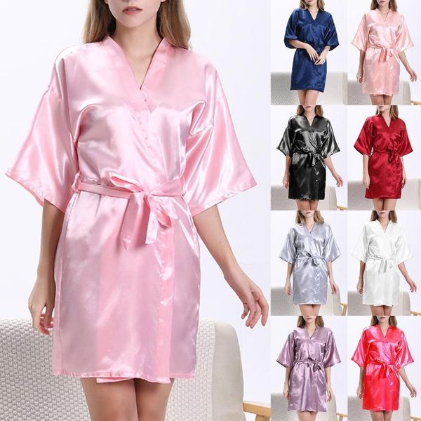 women's sleepwear silk satin robe bath gown kimono bathrobe bridesmaid robes solid color nightgown ladies homewear, Black;red
women's sleepwear silk satin robe bath gown kimono bathrobe bridesmaid robes solid color nightgown ladies homewear, Black;red