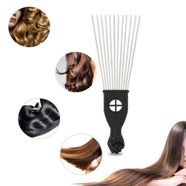 black professional salon use metal african pick comb combs insert hair wide teeth fork curly brush brushes, Silver
black professional salon use metal african pick comb combs insert hair wide teeth fork curly brush brushes, Silver