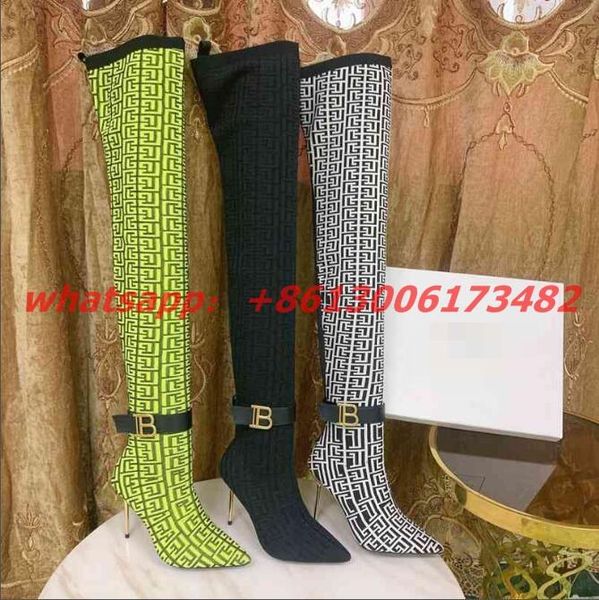 boots arrive woman stretch over-the-knee leather sole pointed toe high heel over the knee, Black
boots arrive woman stretch over-the-knee leather sole pointed toe high heel over the knee, Black