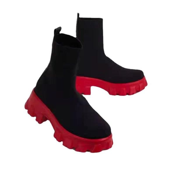boots autumn socks shoes woman stretch fabric mid-calf casual platform net red knitted short women plus size booties, Black
boots autumn socks shoes woman stretch fabric mid-calf casual platform net red knitted short women plus size booties, Black