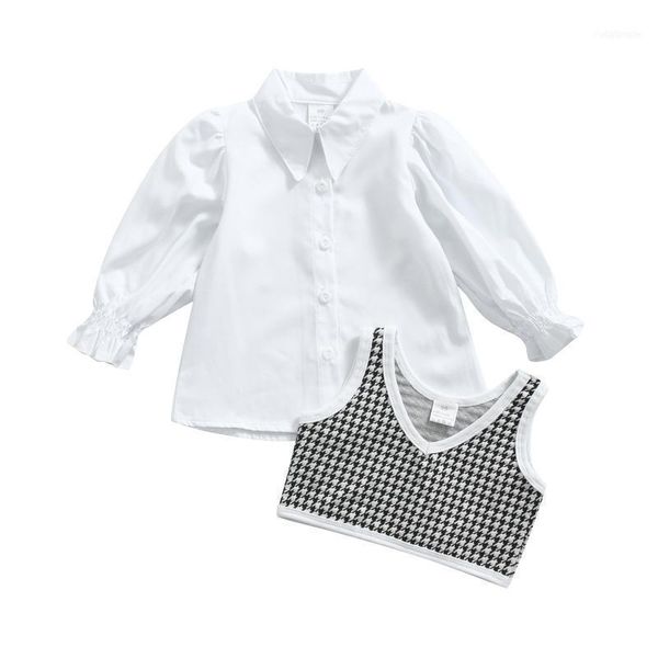 clothing sets 2021 fashion autumn toddler baby girl 2pcs fall outfits, long sleeve button down shirt + sweater vest set1, White
clothing sets 2021 fashion autumn toddler baby girl 2pcs fall outfits, long sleeve button down shirt + sweater vest set1, White
