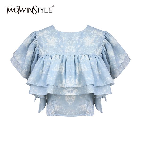 elegant print women shirt o neck butterfly short sleeve patchwork ruffles hit color blouses female fashion clothes 210524, White
elegant print women shirt o neck butterfly short sleeve patchwork ruffles hit color blouses female fashion clothes 210524, White
