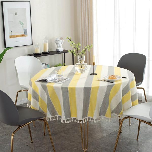 table cloth nordic simplicity waterproof round tablecloth cotton linen jacquard gray yellow striped fringe big for el
table cloth nordic simplicity waterproof round tablecloth cotton linen jacquard gray yellow striped fringe big for el