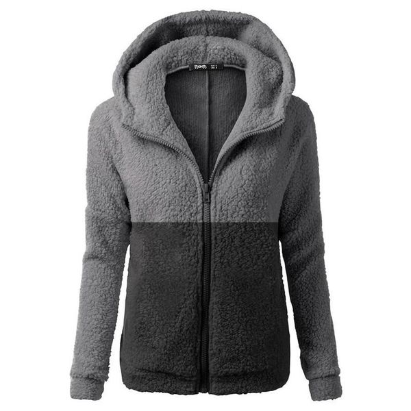women's fur & faux solid patchwork women teddy coat loose plush harajuku jacket wool zipper warm outwear lamb hooded coats 4, Black
women's fur & faux solid patchwork women teddy coat loose plush harajuku jacket wool zipper warm outwear lamb hooded coats 4, Black