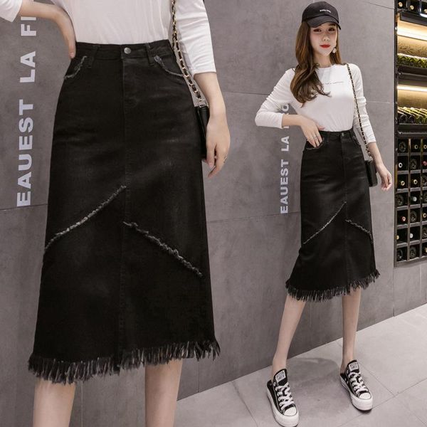 skirts black patchwork jeans skirt women 2021 spring autumn fashion high waist tassel denim lady causal a-line knee-length
skirts black patchwork jeans skirt women 2021 spring autumn fashion high waist tassel denim lady causal a-line knee-length