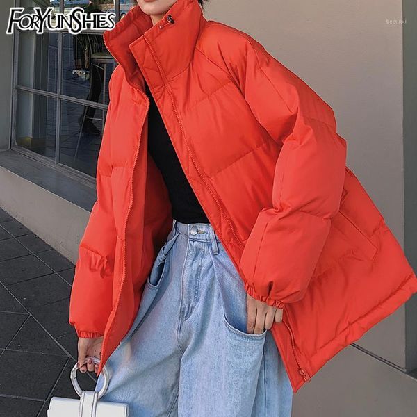 women's down & parkas foryunshes 2021 winter cotton jackets padded coat female loose casual warm jacket women parka mujer, Black
women's down & parkas foryunshes 2021 winter cotton jackets padded coat female loose casual warm jacket women parka mujer, Black