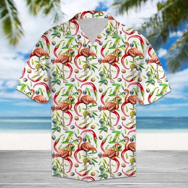 Holiday style design Hawaiian style men's short-sleeved shirt flamingo print geometric print party beach daily casual top, White;black
Holiday style design Hawaiian style men's short-sleeved shirt flamingo print geometric print party beach daily casual top, White;black